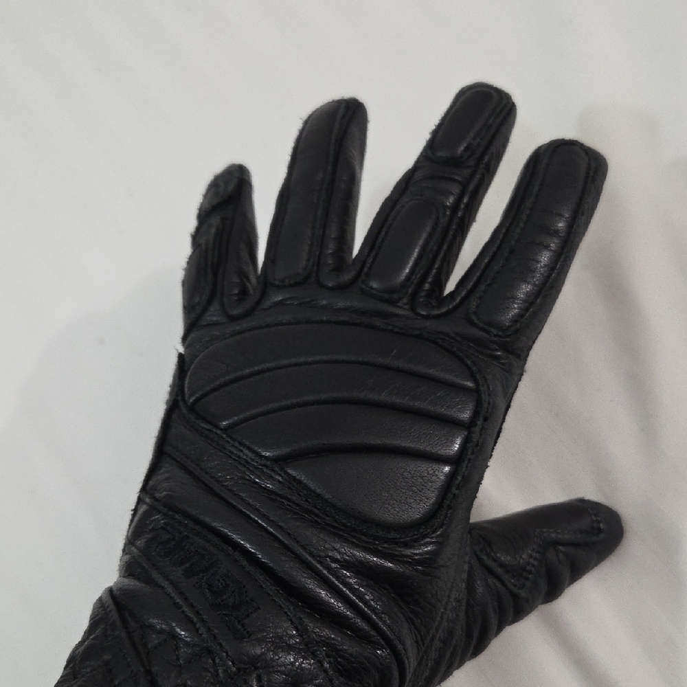 OLYMPIA Black Motorcycle Leather Gloves - Picture 15 of 15